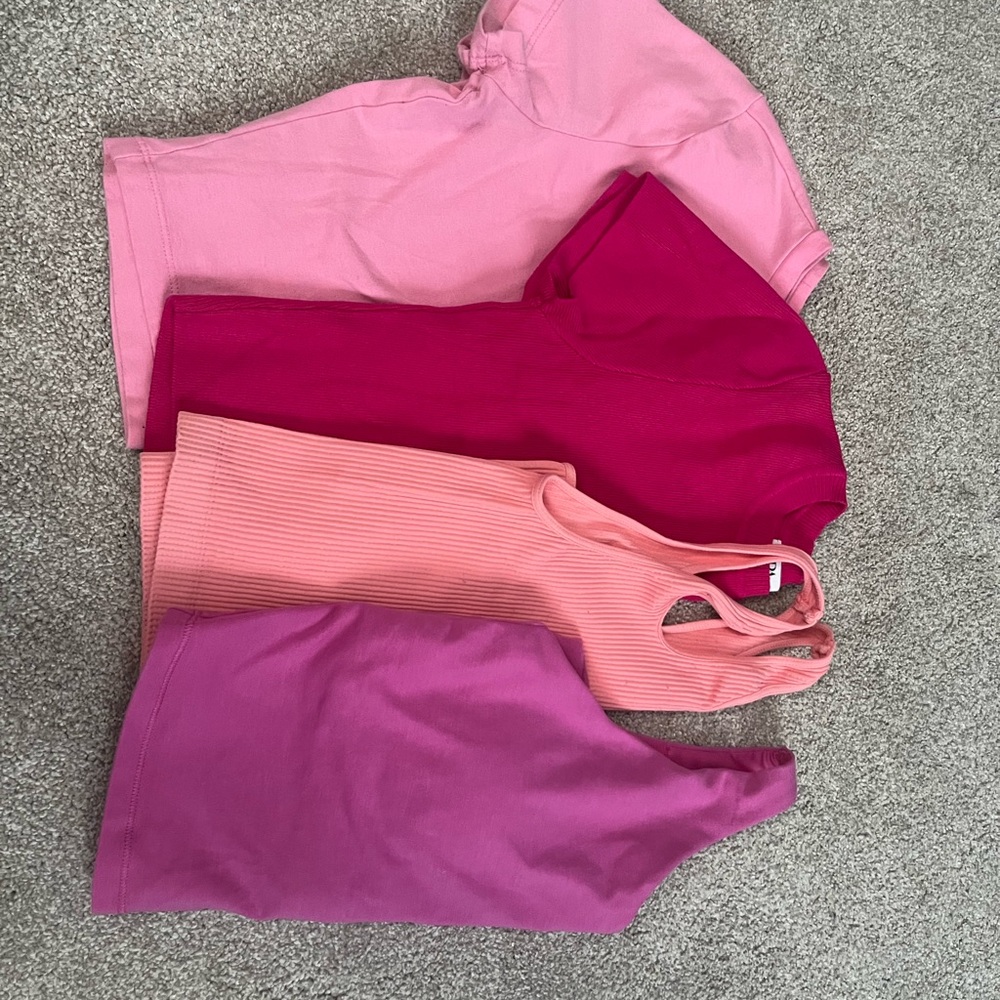 Set of Pink and Purple Tops